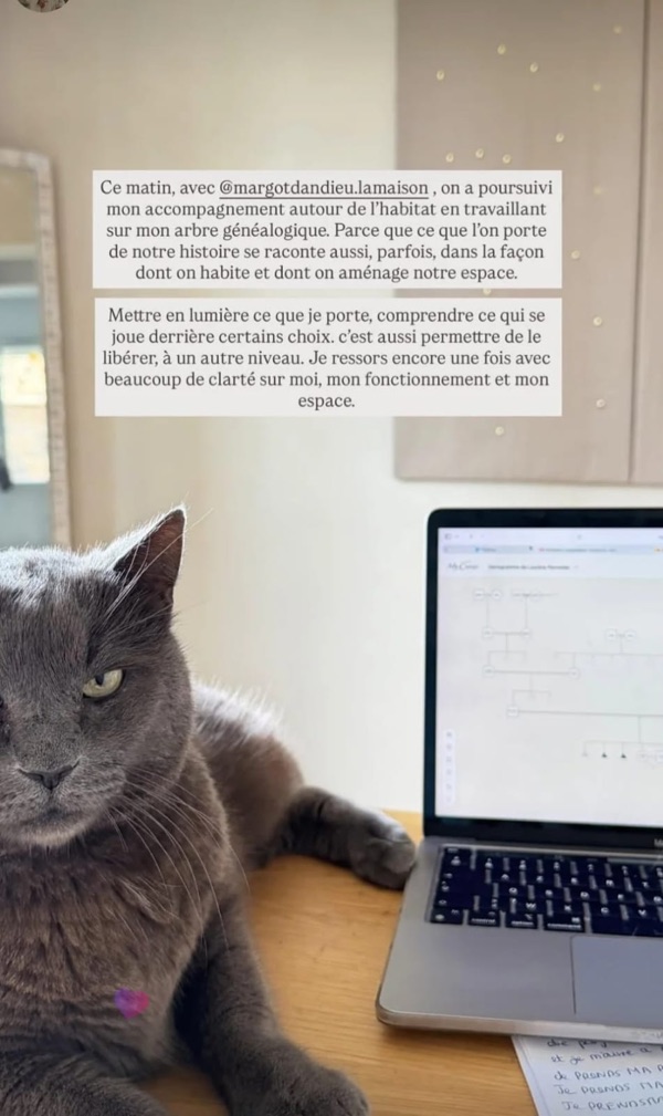 Capture d’un message d’une cliente de Margot Dandieu.